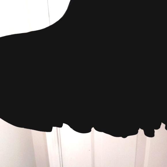 Dressbarn Black Velvet Skirt with Ruffle, Sz Med - Picture 2 of 4